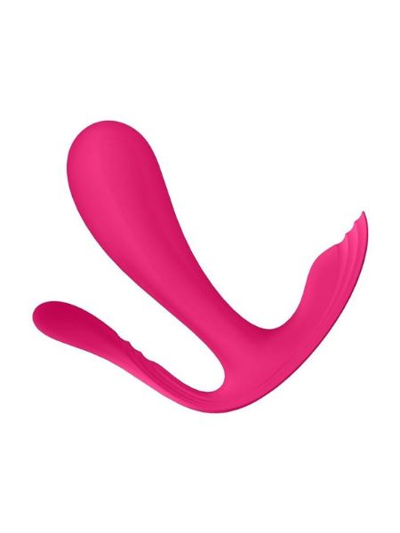 "TOP SECRET+" CONNECT APP RECHARGEABLE SILICONE WEARABLE VIBRATOR - PINK