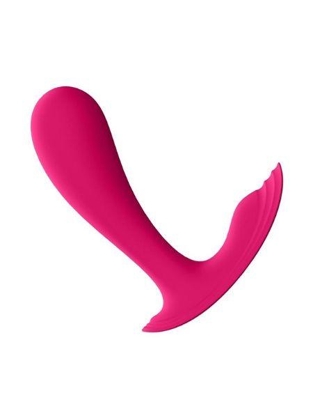 "TOP SECRET" CONNECT APP RECHARGEABLE SILICONE WEARABLE VIBRATOR - PINK