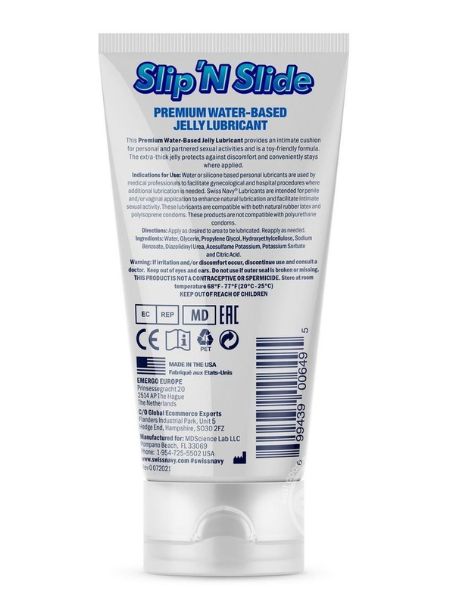 SWISS NAVY SLIP'N SLIDE PREMIUM JELLY LUBRICANT
