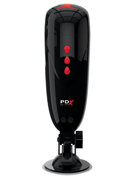 RECHARGEABLE DIRTY TALK STARTER MASTURBATOR - PUSSY - VANILLA/BLACK