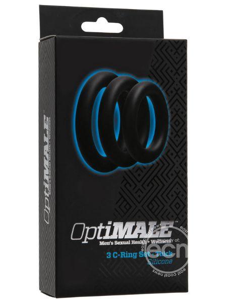 OPTIMALE 3 C - RING SET SILICONE COCK RING THICK ( 3 PACK )