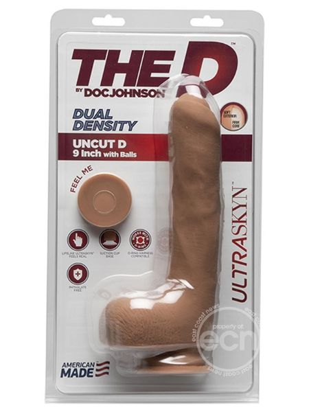 THE D UNCUT D ULTRASKYN DILDO WITH BALLS 9 IN