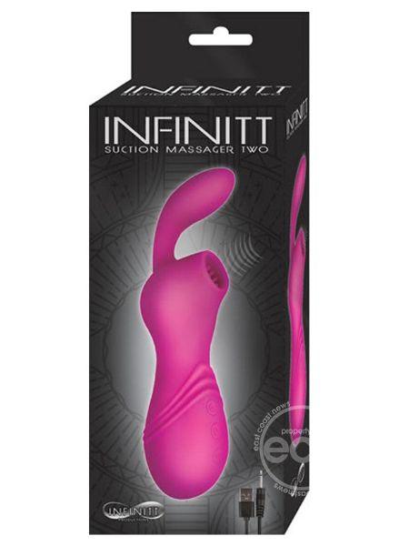 INFINITT SUCTION MASSAGER TWO RECHARGEABLE SILICONE VIBRATOR