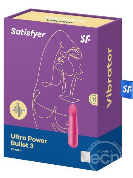 SATISFYER "ULTRA POWER BULLET 3" RECHARGEABLE SILICONE BULLET VIBRATOR
