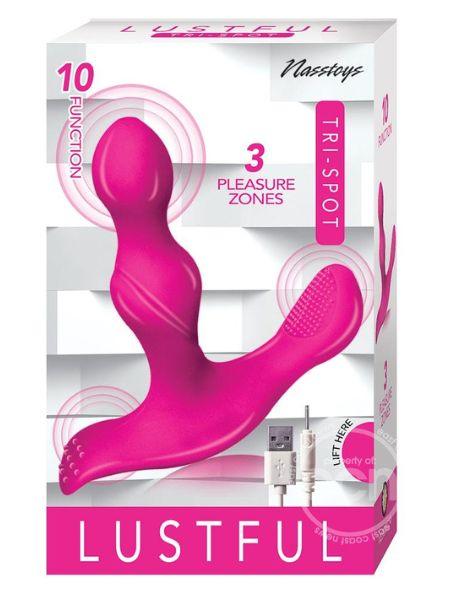 LUSTFUL TRI-SPOT SILICONE RECHARGEABLE VIBRATOR