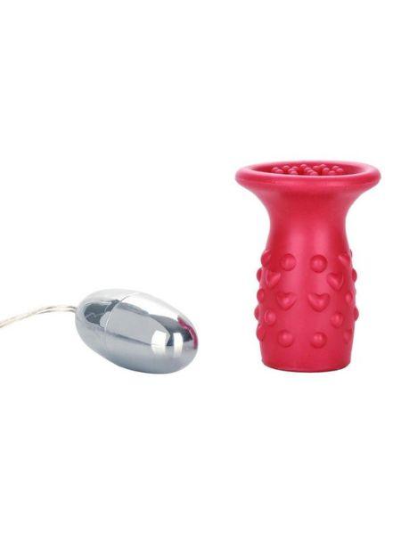 PLEASURE KISS MASSAGER WITH REMOTE CONTROL - PINK