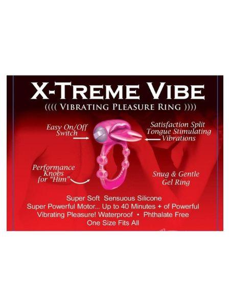 FORKED TONGUE VIBRATING SILICONE COCK RING