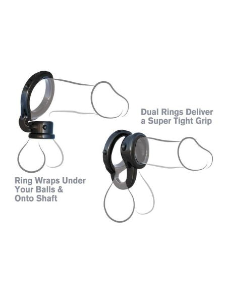 FANTASY C-RINGZ IRONMAN DUO COCK RING BLACK