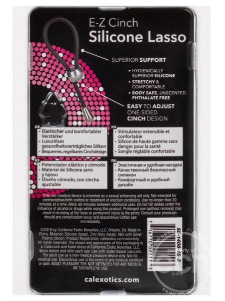 E-Z CINCH SILICONE LASSO RING -BLACK