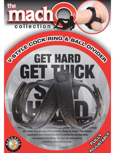 THE MACHO V-STYLE COCK RING & BALL DIVIDER