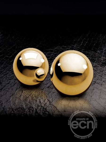 FETISH FANTASY GOLD BEN-WA BALLS GOLD .75 INCH DIAMETER