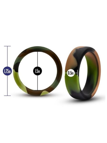 PERFORMANCE SILICONE CAMO COCK RING - GREEN CAMOUFLAGE