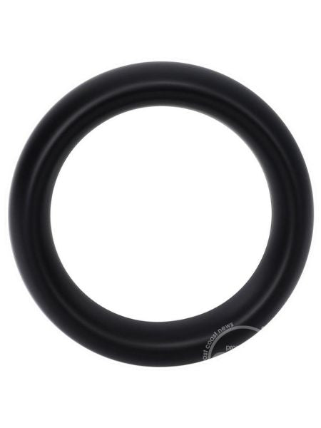 ROCK SOLID THE SILICONE COLLAR COCK RING - BALCK
