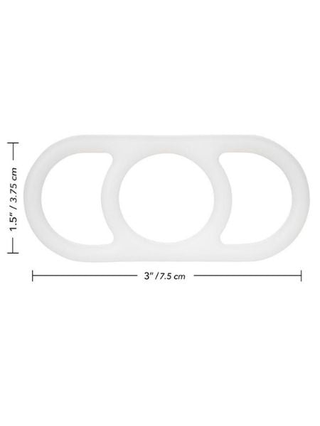 COMMANDER ERECTION ENHANCER SILICONE COCK RING - WHITE