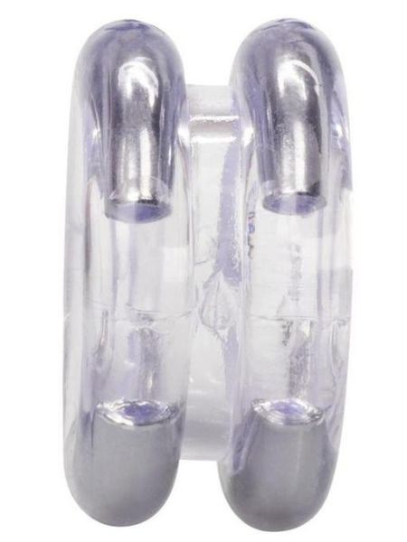 SUPPORT PLUS DOUBLE STACK COCK RING -CLEAR