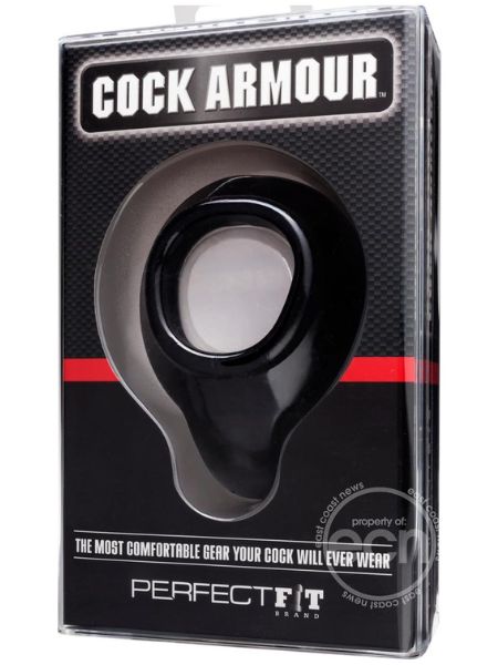 PERFECT FIT COCK ARMOUR LARGE COCK RING - BLACK