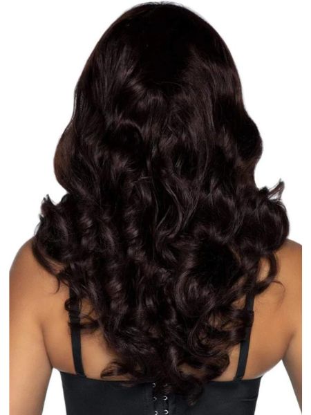 24" WAVY WIG WITH BANGS-BROWN