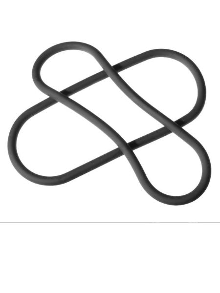 THE XPLAY WRAP RING SILICONE SLIM 12 INCH ( 2 PCK ) - BLACK