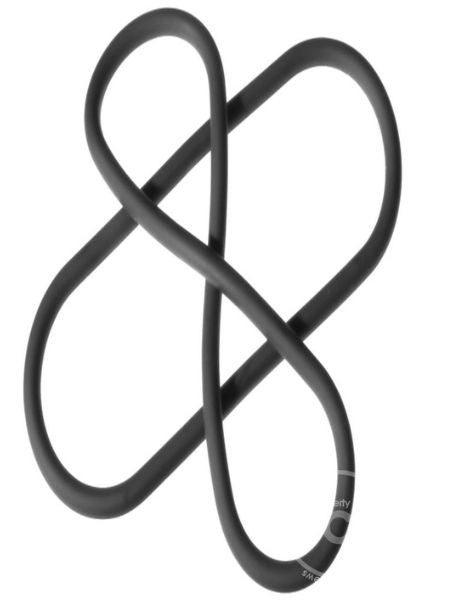 THE XPLAY WRAP RING SILICONE SLIM 12 INCH ( 2 PCK ) - BLACK