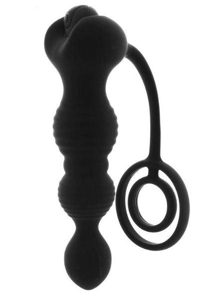 ANAL-ESE SILICONE RECHARGEABLE ANAL PLUG & COCK RING WITH REMOTE CONTROL