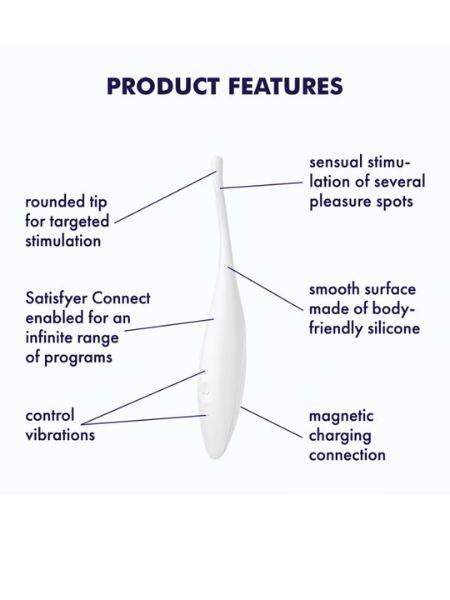 SATISFYER "TWIRLING JOY" DELIGHT RECHARGEABLE STIMULATOR