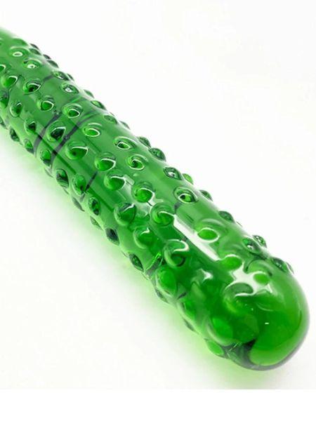 GLASS CUCUMBER SHAPE FEMALE MASTURBATION SEX TOY. G POINT STIMULATION