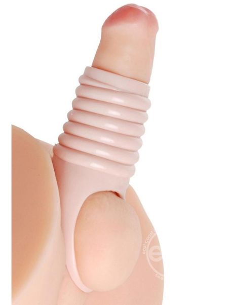 RIBBED PENIS ENHANCER - VANILLA