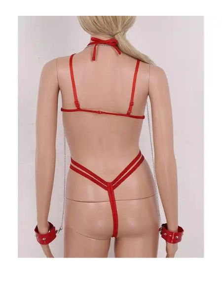 SEXY TEDDY CROTCHLESS THONG HALTER NECK BARE EXPOSED BREASTS