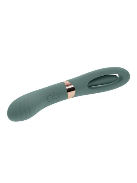 CHICK FLICK RECHARGEABLE SILICOE DUAL VIBRATOR - GREEN