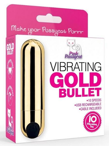RECHARGEABLE VIBRATING BULLET - GOLD