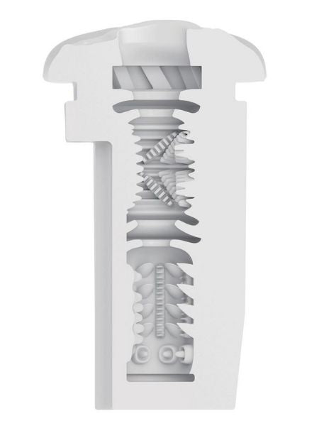 THRUSTING PULSAR RECHARGEABLE STROKER - WHITE