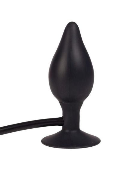 LARGE SILICONE PUMPER PLUG BUTT PLUG - BLACK
