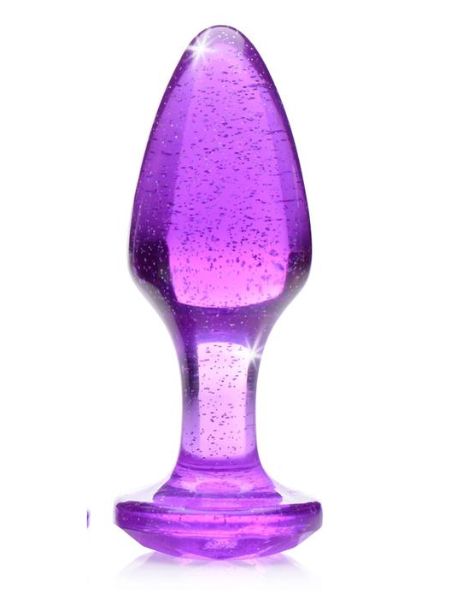 GLITTER GEM ANAL PLUG S/M/L - PURPLE