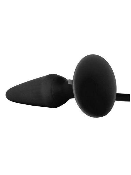 BOOTY PUMPER BUTT PLUG - SILICONE - MEDIUM - BLACK