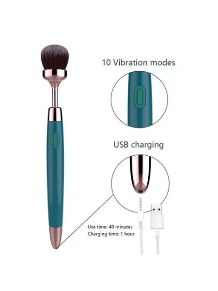CLITORIS STIMULATOR MAKEUP BRUSH MINI BULLET VIBRATOR