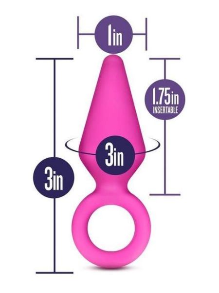SILICONE BUTT PLUG - SMALL - PINK