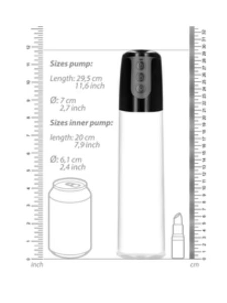 AUTOMATIC CYBER PUMP W/ MASTURB SLEEVE - TRANSP