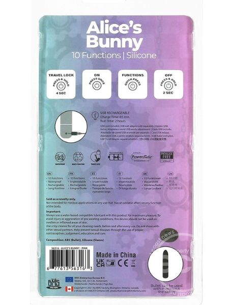 BUNNYB SILICONE RECHARGEABLE RABBIT - PINK