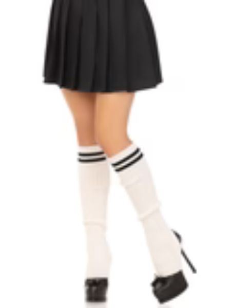 2 RIBBED STIRRUP LEG WARMERS