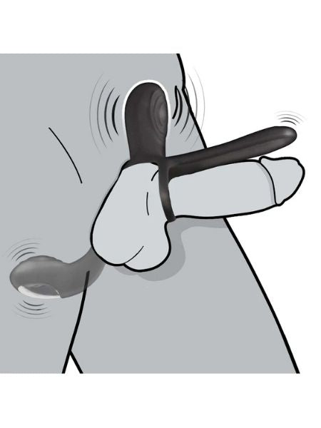 ENHANCER VIBRATING LOVERS RING - BLACK