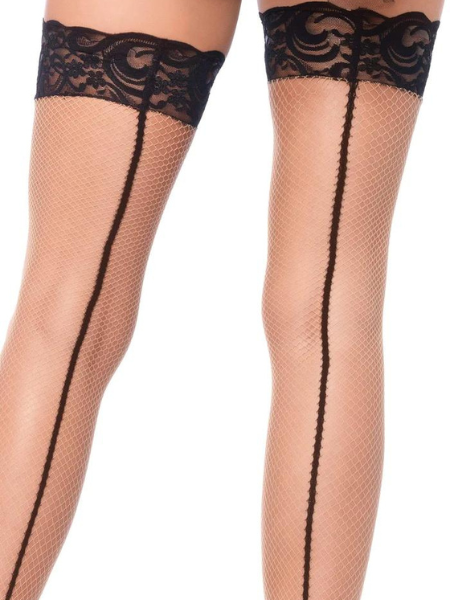 FISHNET THIGH HIGH STOCKINGS - STAY UP