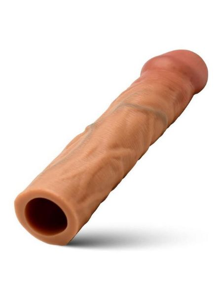 PENIS EXTENSION SLEEVE 1.5 IN -SILICONE - CARAMEL