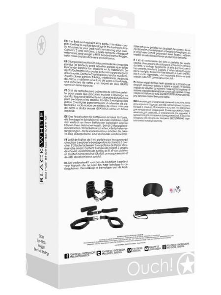 BED POST BINDINGS RESTRAINT KIT - BLACK