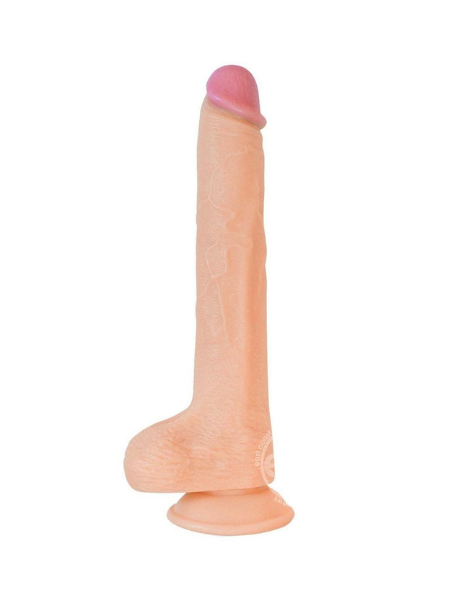 HERO STRAIGHT COCK REALISTIC DILDO WITH SUCTION CUP 11IN - VANILLA