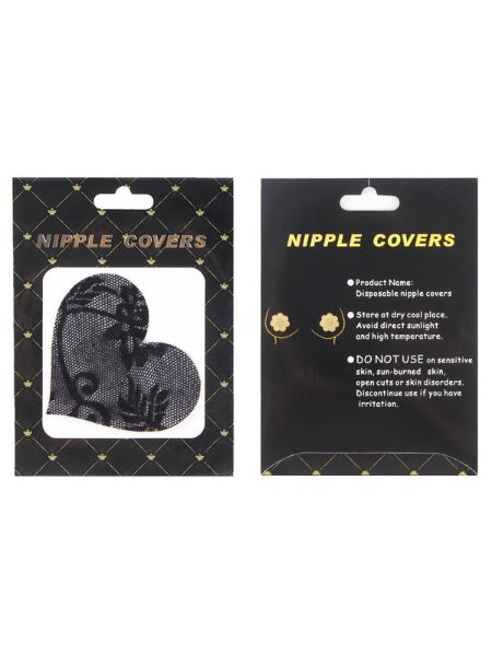 NIPPLE COVER - HART SHAPE LACE BLACK