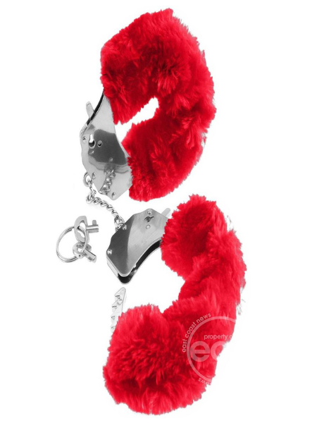 FETISH FANTASY SERIES FURRY CUFFS - RED