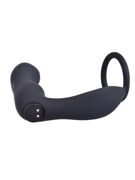 REMOTE CONTOURED ANAL PLUG-BLACK