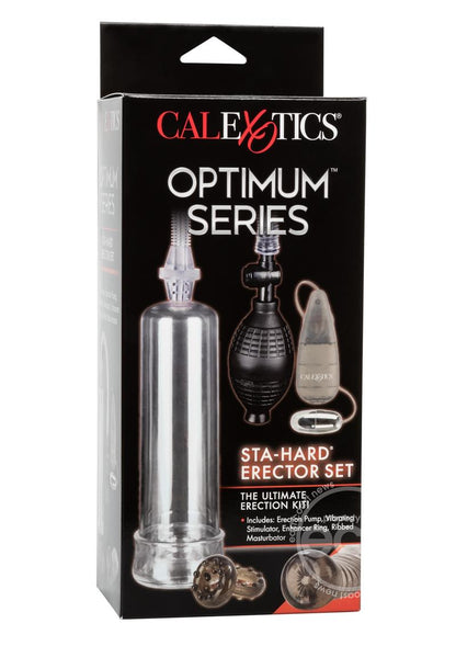 OPTIMUM SERIES STA-HARD ERECOTOR SET PENIS PUMP - CLEAR