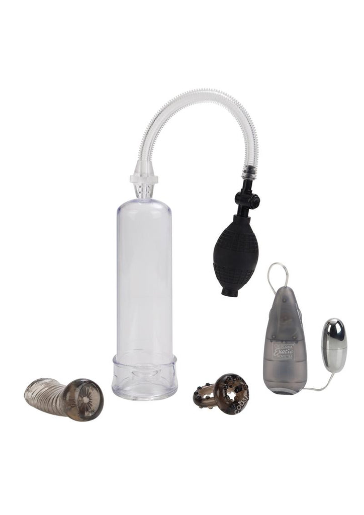 OPTIMUM SERIES STA-HARD ERECOTOR SET PENIS PUMP - CLEAR