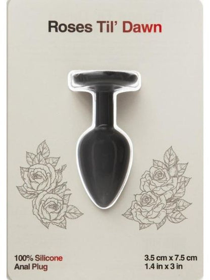 ROSE ANAL BUTT PLUG - BLACK